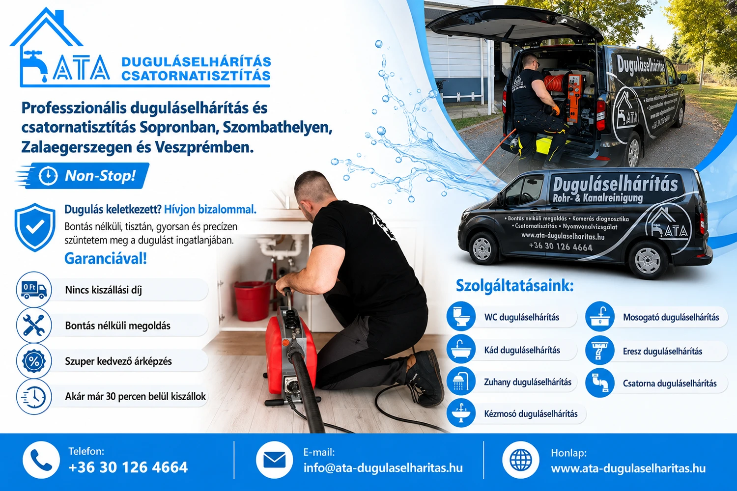ATA Duguláselhárítás – Duguláselhárítás és csatornatisztítás