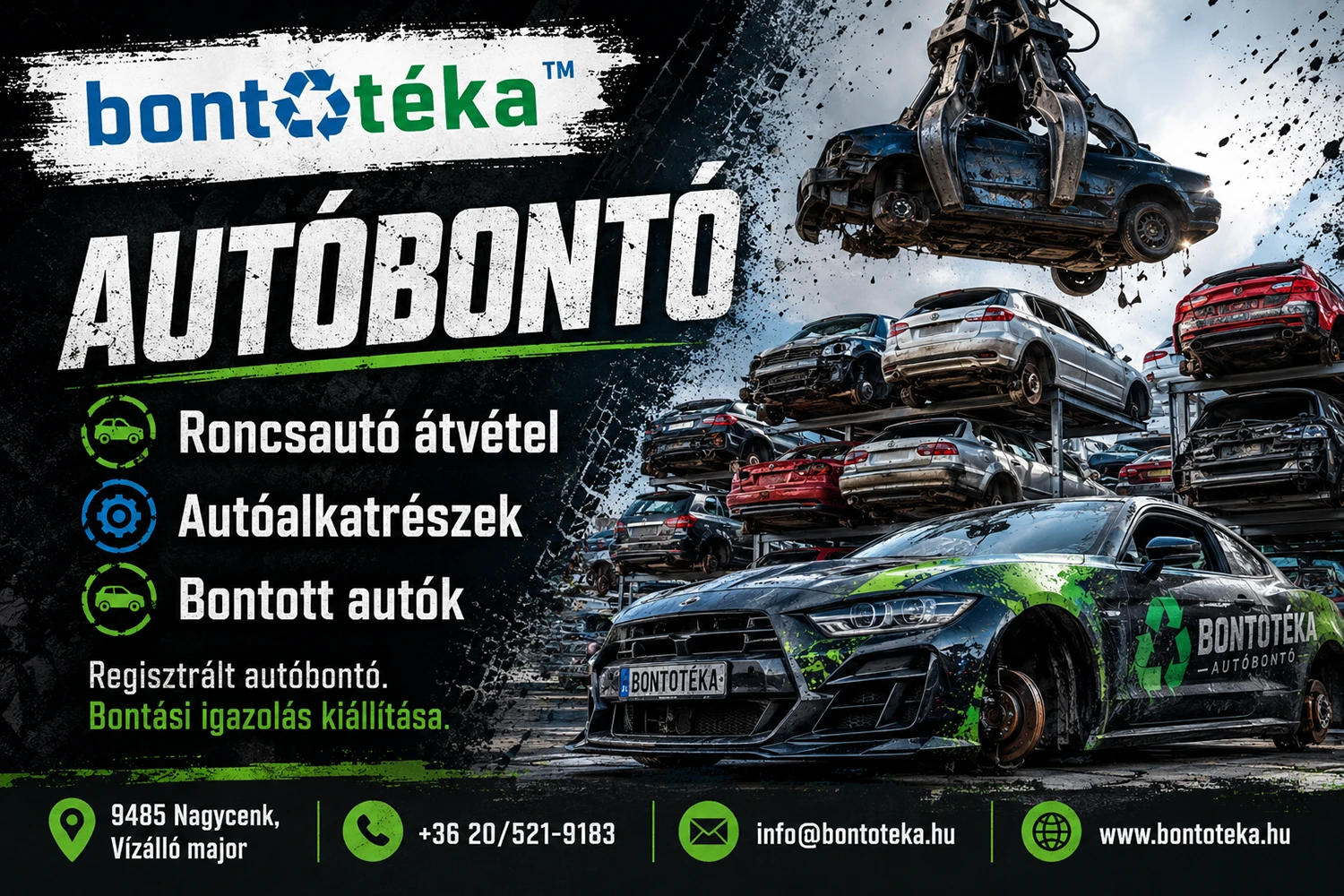 Bontótéka – Autóbontó Nagycenken, Sopron közelében