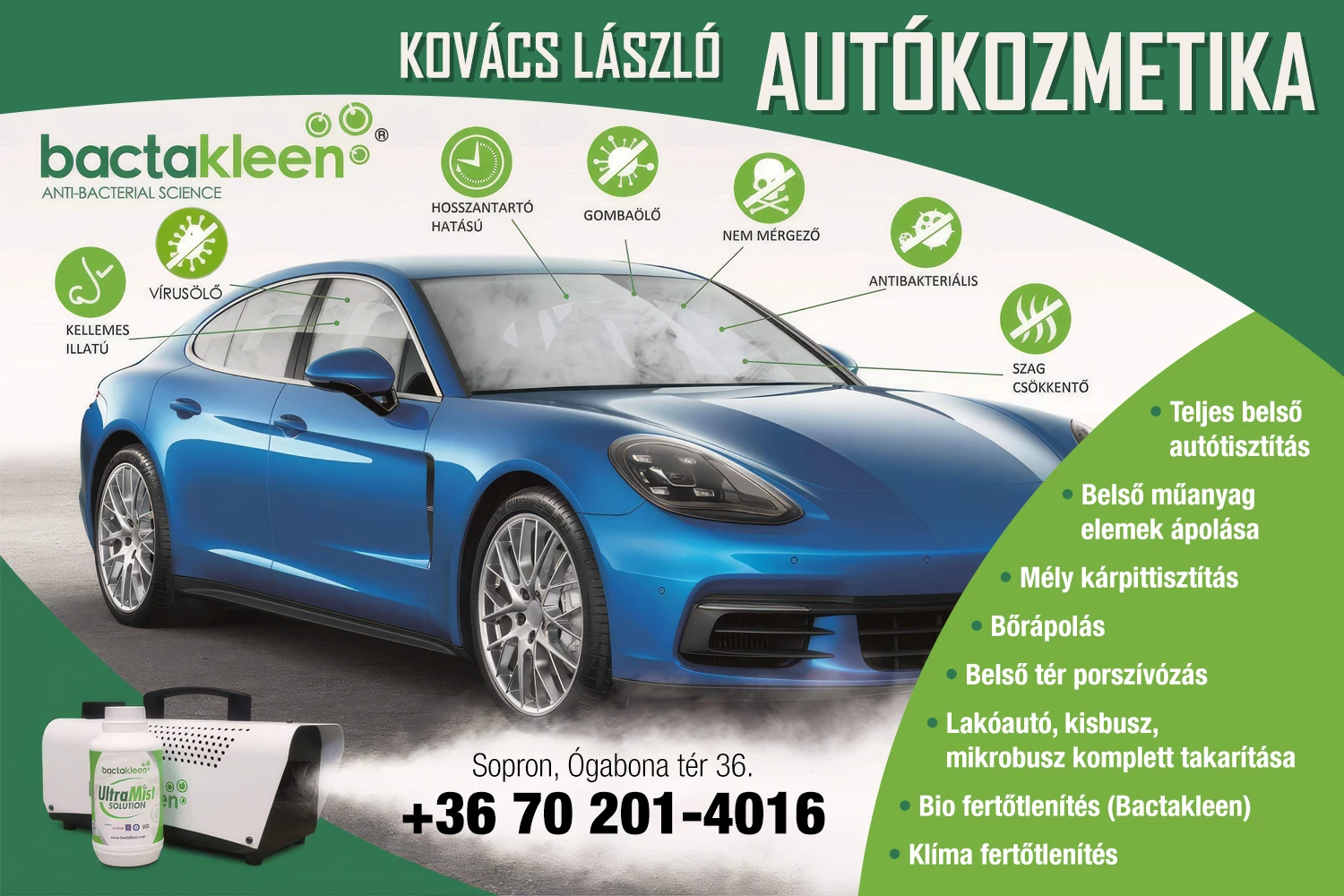 Kovács László Autókozmetika Sopron – autótisztítás