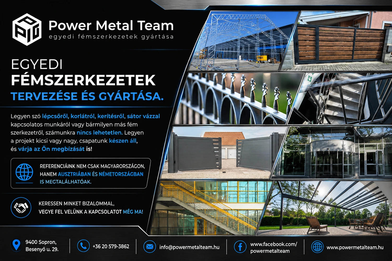 Power Metal Team – Egyedi fémszerkezetek gyártása Sopronban