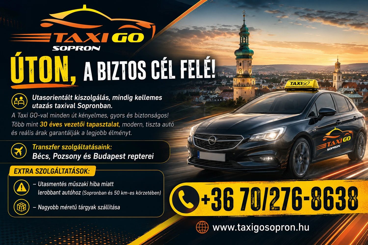 Taxi GO Sopron – Taxi és reptéri transzfer